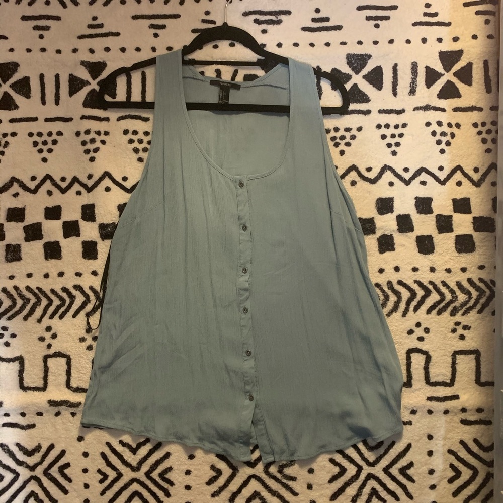 Forever 21 button down dressy tank top